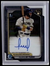 2024 Bowman #CPA-FDI Filippo Di Turi Chrome Prospect Autographs 1st BW - 375