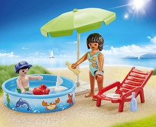 Playmobil 9862 Summer Seasons Set Mother Son Paddling Pool Sun Bed Sealed addon