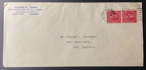 EE. UU. #634A par en Milwaukee, Wisconsin #9 portada publicada el 30 de junio de 1930 en Zion, IL - Imagen 1 de 4