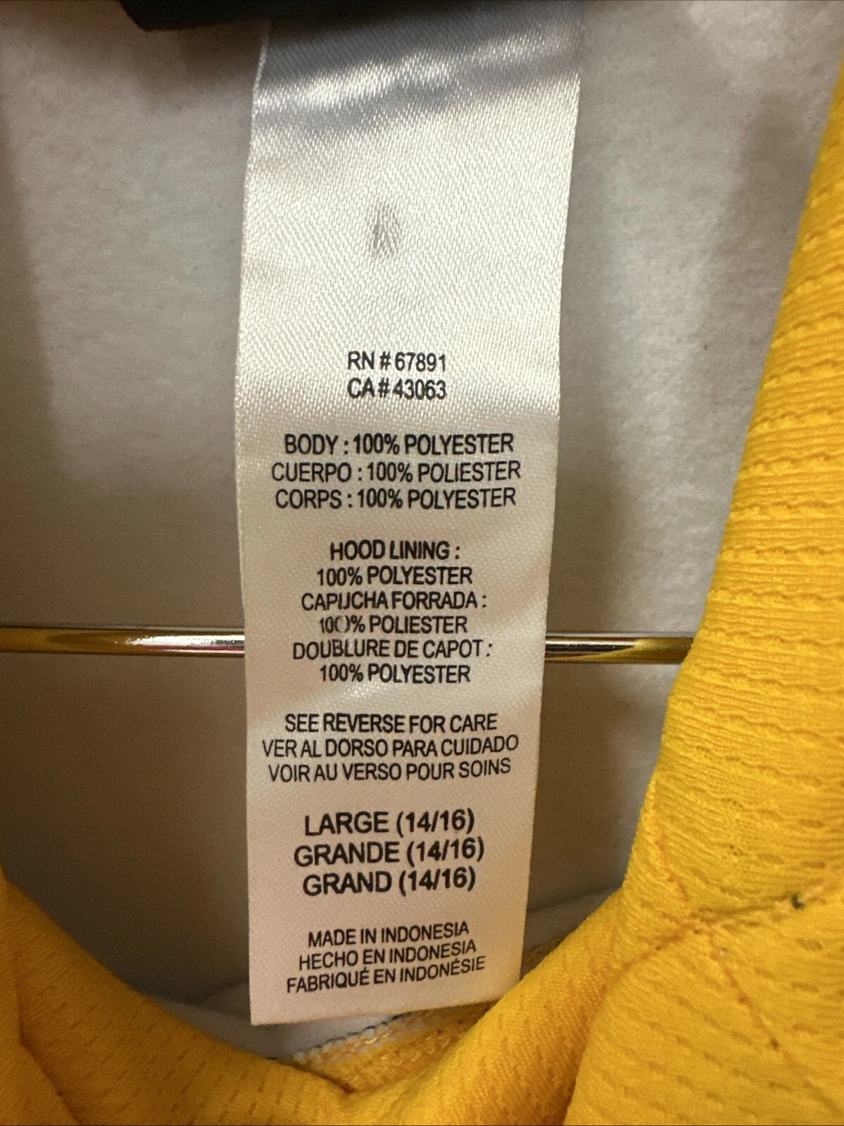 VETEMENTS Felpa con cappuccio NFL Team Apparel Pittsburgh Steelers Youth Large nera oro