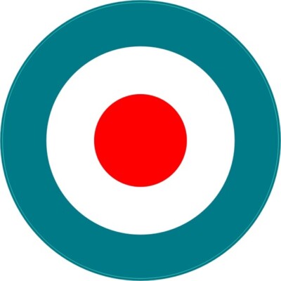 Mods RAF Green Vinyl Sticker car window laptop scooter scootering roundel retro