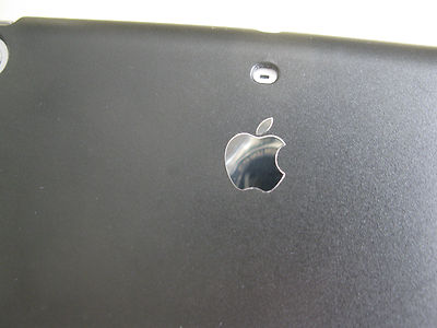 Sticker for Apple Logo Label Aufkleber Badge Silver chrome decal 8mm x 10mm