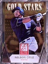 2015 Panini Elite Baseball Gold Stars #9 Nelson Cruz Seattle Mariners MLB Card