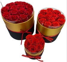 Premium Rosenbox 3-5 Jahre Haltbar Flowerbox mit Konservierten Rosen Blumenbox