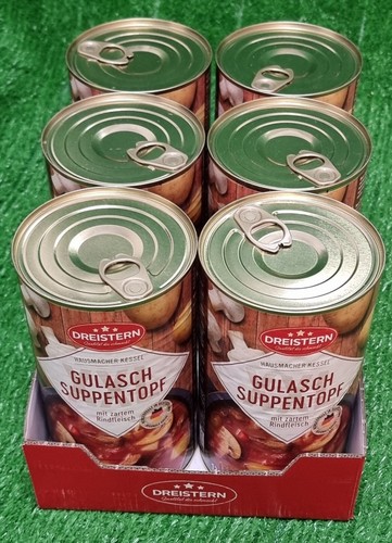 (6,18€/L) 6x Dreistern GULASCHSUPPE m. Kartoffeln XXL Dose 1,2 Liter! Versand 0€ - Bild 9 von 11