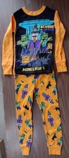 Minecraft Two Piece Pajamas  Set NWOT Size 4 (See measurements below):B19-50