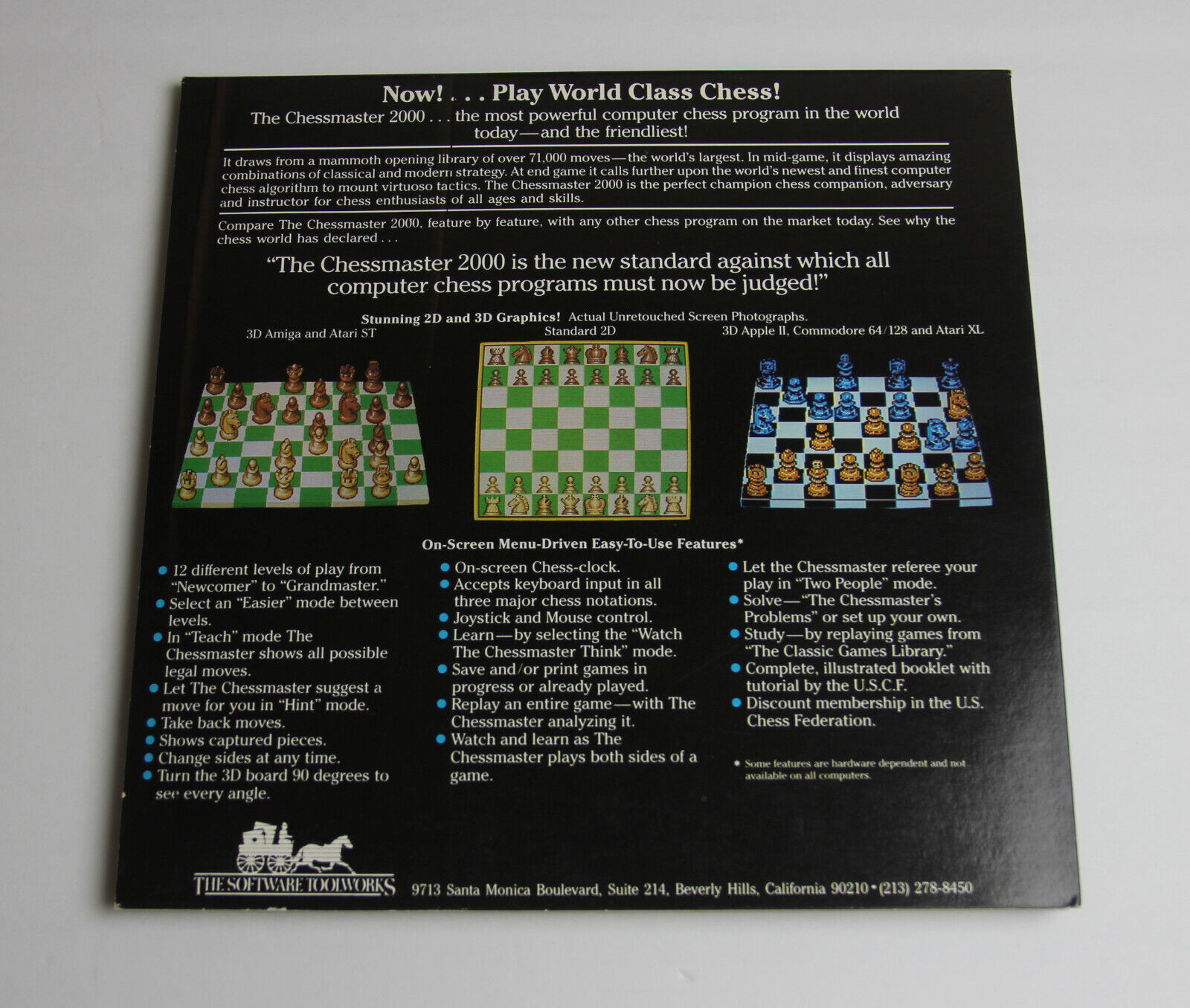 The Chessmaster 2000 (The Software Toolworks) (MS-DOS) [1986