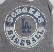 MLB LA Dodgers womens gray tank topin size XS