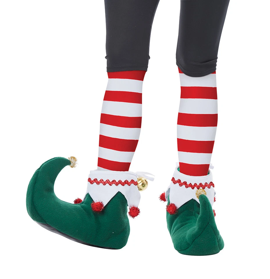 Elf Shoes Boots Christmas Santa Helper Child Kids Costume Accessory  - Image 2 of 2