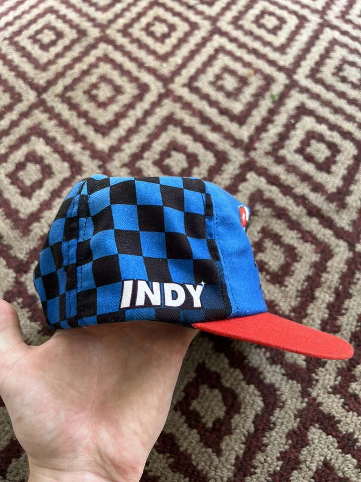 De colección Años 80 Polaris Racing Indy Moto de Nieve Poliéster Snapback Sombrero Hecho en EE. UU. Foto 2 de 3