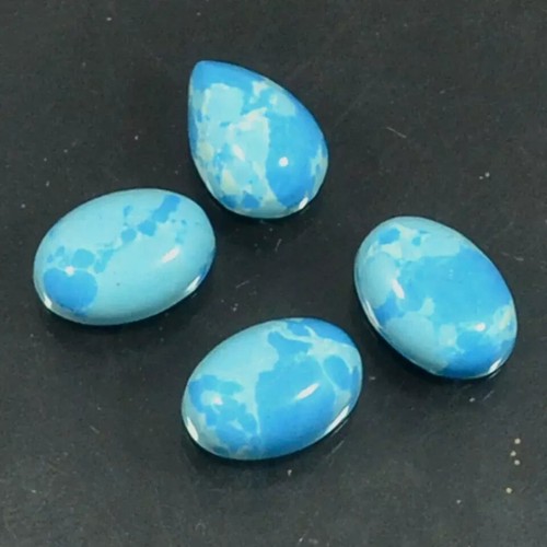 10x14 mm Larimar Oval Natural Mohave/Oyster Copper Turquoise Cabochon Gemstone - Picture 3 of 5