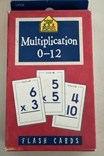 School Zone Multiplication Flash Cards 0-12 with Answers Ages 9 