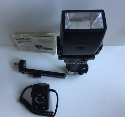Flash Sunpak Auto Zoom 3600 Thyristor + Remote Sensor MX-5 - Vintage
