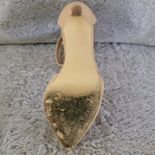 Zapatos de aguja Liliana para mujer talla 5,5 beige tacón alto correa en el tobillo punta cerrada - Imagen 11 de 24