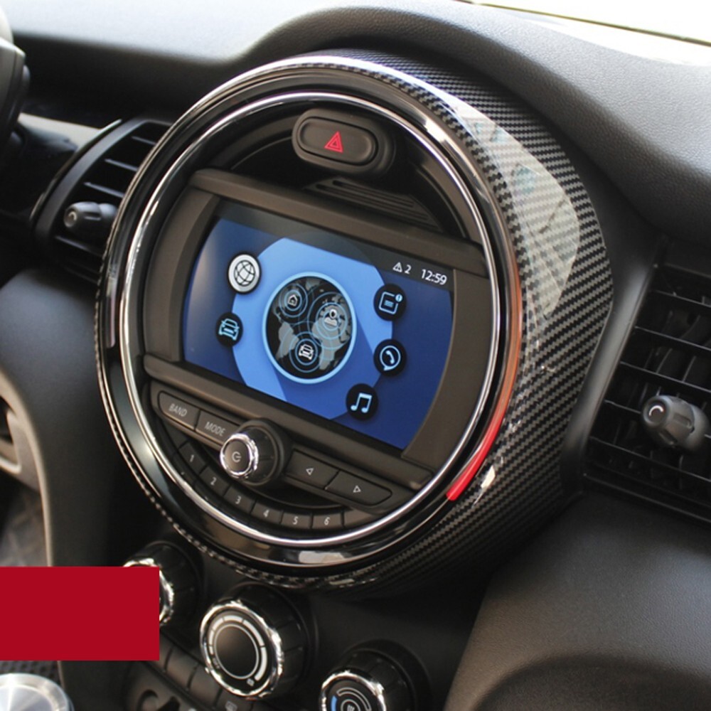 Heinmo Cornice Decorativa Per Console Centrale MINI Cooper F55 F56 F57 (2014-2022) - Plastica ABS, Adesiva, Anti-Graffio, 6,5 Pollici