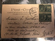 CARTES  Postales  Indien D Amérique Igorrote  2Timbres 1 Cent Living stone 1904