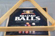 Harvard Billiard Balls Complete Set with Wooden triangle