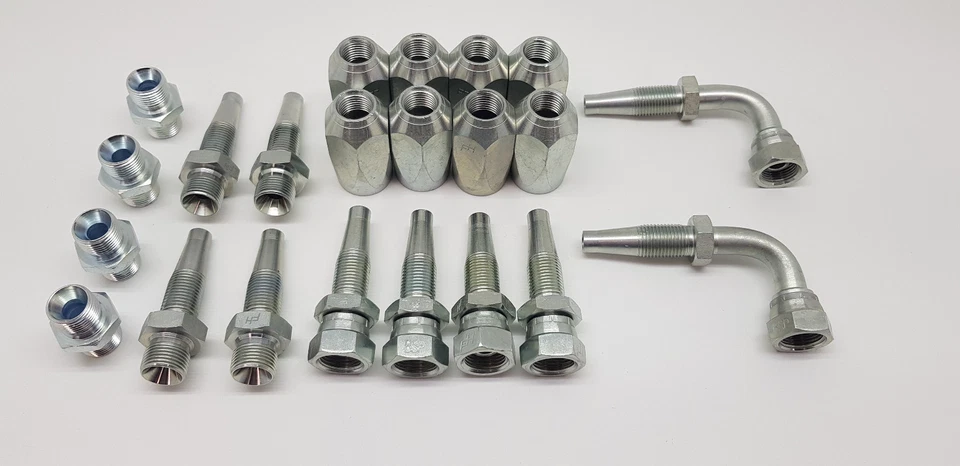 Re-usable Hydraulic Hose Fitting/Insert Female BSP Repair Kit 24 Pce 3/8 2 wire