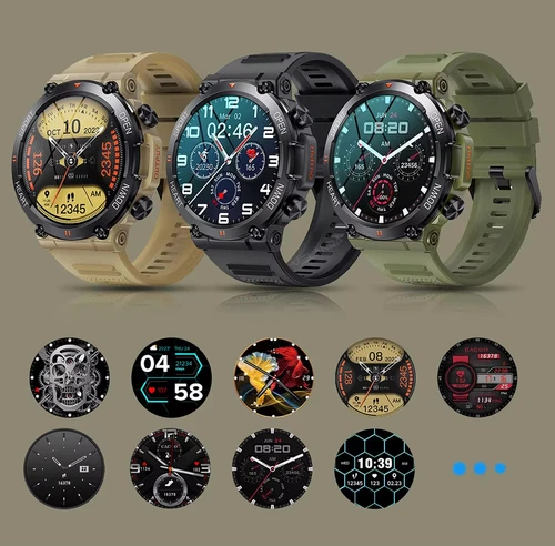 Military Smart Watches For Men (Make/Answer Calls) Bluetooth Sports Smartwatch - Picture 2 of 21