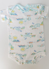 Vintage 1980's Unisex Carter's Short Sleeve Print Bodysuit  Large 19-26 lbs. 