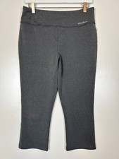 eddie bauer medium cropped yoga pants leggings grey