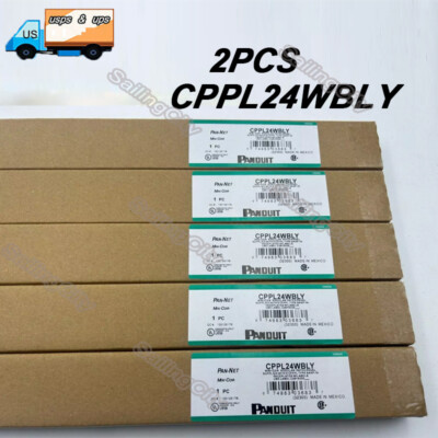 2PCS For Panduit CPPL24WBLY Mini-Com 24Port Network Mounting Modular Patch Panel