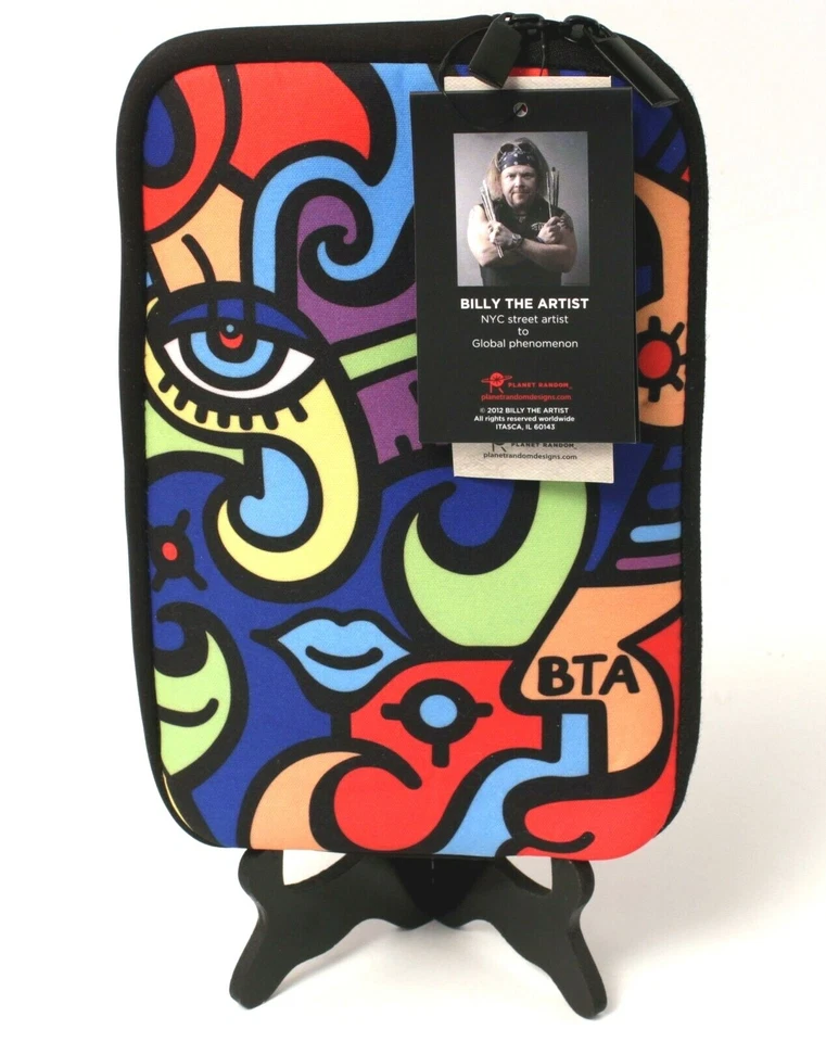 E-Reader Pouch Billy the Artist Neoprene Zip Close Enesco Graffiti 5.5 X 8.5 - Image 2 of 3