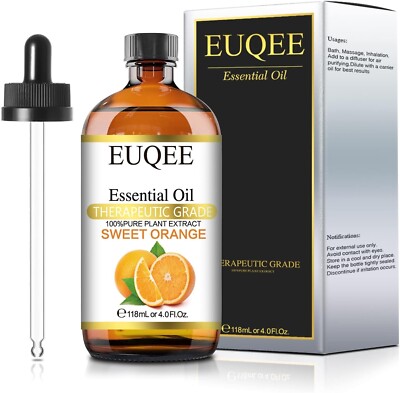 EUQEE Orangenöl 10 ml   Ätherisch & naturrein   Fruchtiger Duft   NEU