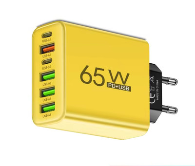 Usb Ladegerät Quick USB-A USB-C 6 Ports  65w Smartphone Samsung Iphone Multiport