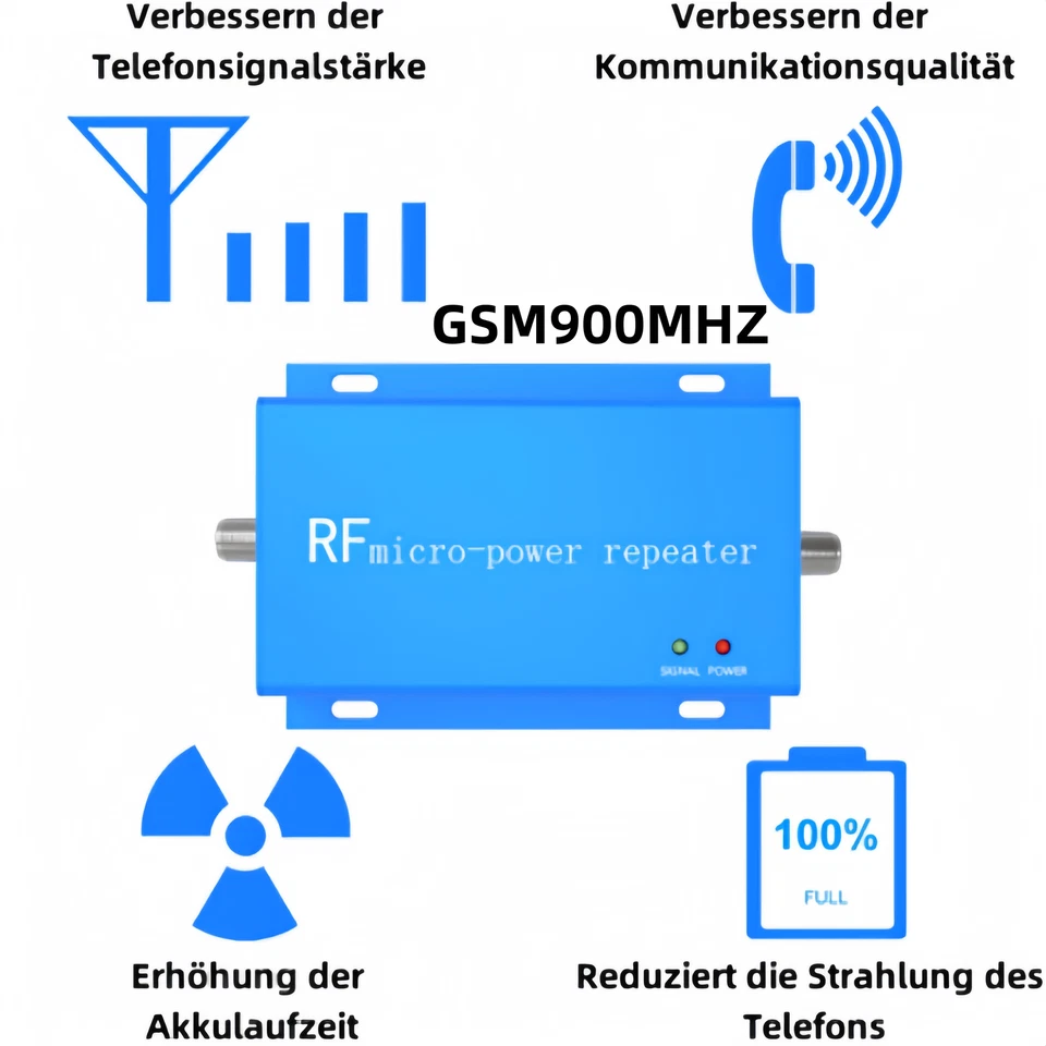 Handy-Signalverstärke Set GSM900/902MHz 2G/3G/4G Booster Repeater Antenna Kit DE - Bild 3 von 4