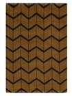 Zig/Zag Geometric Gold/Charcoal Oushak Trellis Hand-Knotted 5'x8' Wool Area Rug