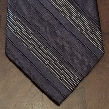 Perry Ellis Portfolio Brown 100 Silk Men  s Neck Tie Made In China