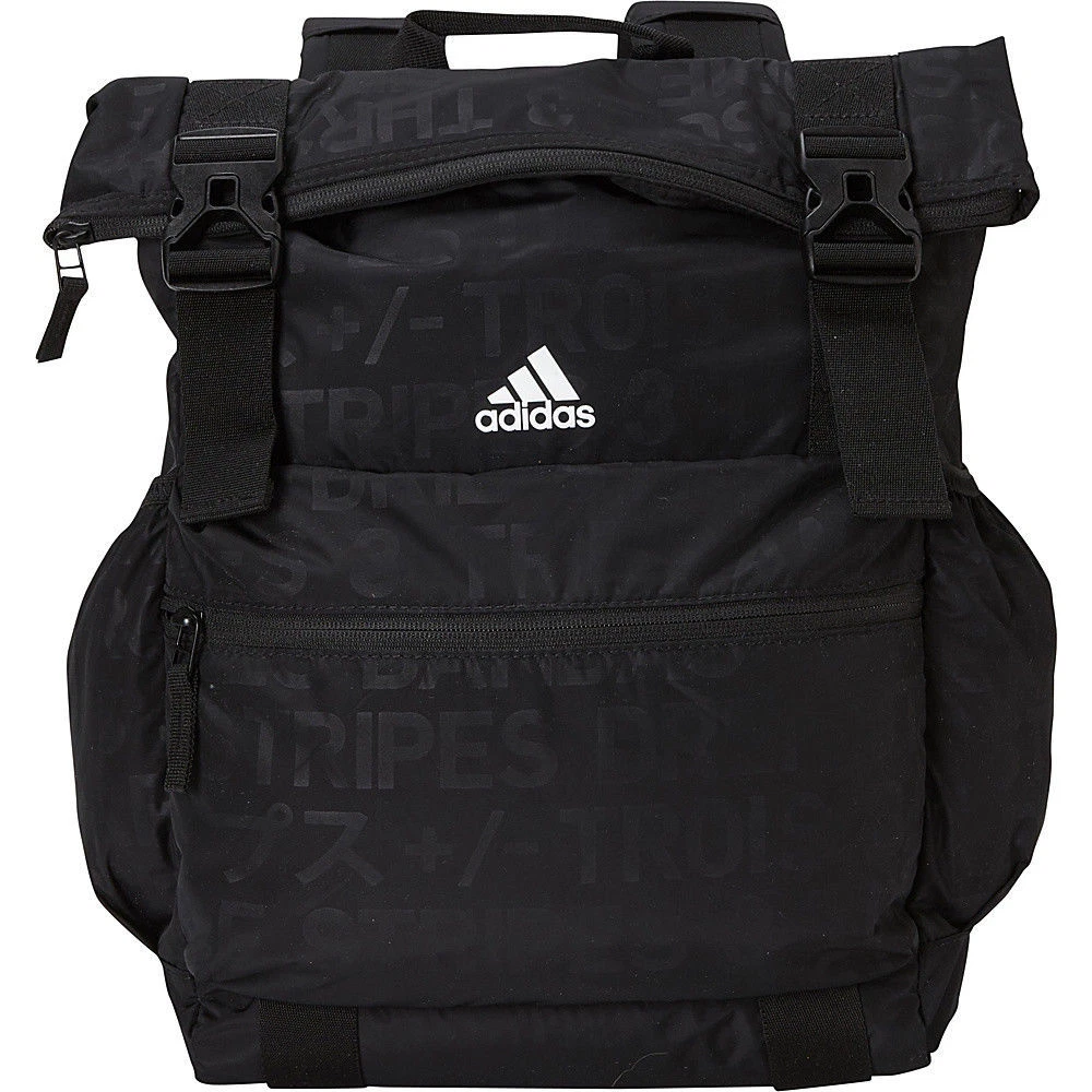 Adidas Women's Yola Backpack Black Emboss/Black/White Yoga Bag