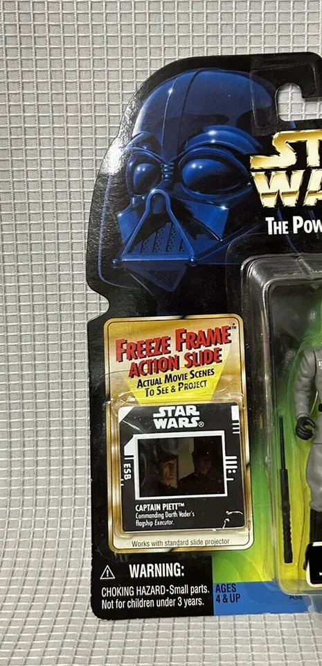 Figura Star Wars Poder de la Fuerza Capitán Piett Freeze Frame 1997 Kenner Nuevo en Paquete Foto 3 de 4