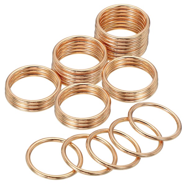 20 StüCk Metall-O-Ringe, 25 Mm / 1 Zoll O-Ring-Schnalle Aus Zinklegierung, Gold-image