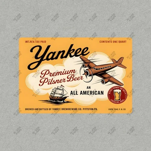 Vintage Yankee Beer Sign 1943 Reproduction Metal Advertising Decor #386069