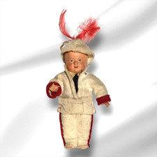 Vintage Collectible 1930s French Celluloid Baby Doll 10cm 4in , unmarked