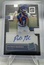 Patrick Mazeika 2022 Donruss Optic Rated Rookie Black Prizm Auto /50