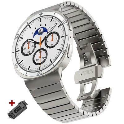 Stainless Steel No Gaps Bracelet Band For Samsung Galaxy Watch 8/8 Classic 46mm