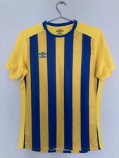 BULK Umbro Football Shirts x13 Yellow & Blue Stripes Boys Junior 11-13 Years