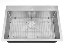 Handmade Stainless steel 30 in. Single Bowl Top Mount Scratch-Resistant Nano Dro