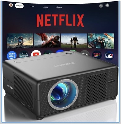 Mini Projector with WiFi and Bluetooth, Compatible with Netflix/YouTube/Prime...