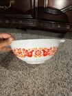 Vintage PYREX Friendship birds #443 Cinderella bowl 2-1/2 qt Red Orange Nice!!!