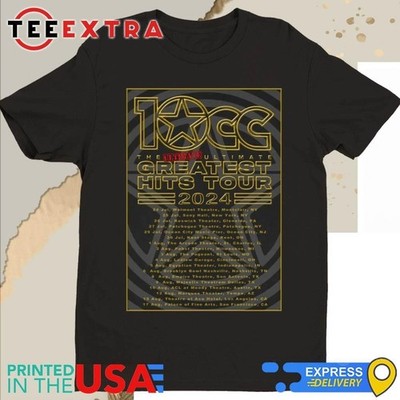 10CC Greatest Hits Tour 2024 Shirt Black Cotton All size L916