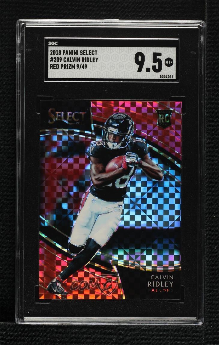 2018 Panini Select Field Level Red Prizm 9/49 Calvin Ridley SGC 9.5 Mint+ h8k