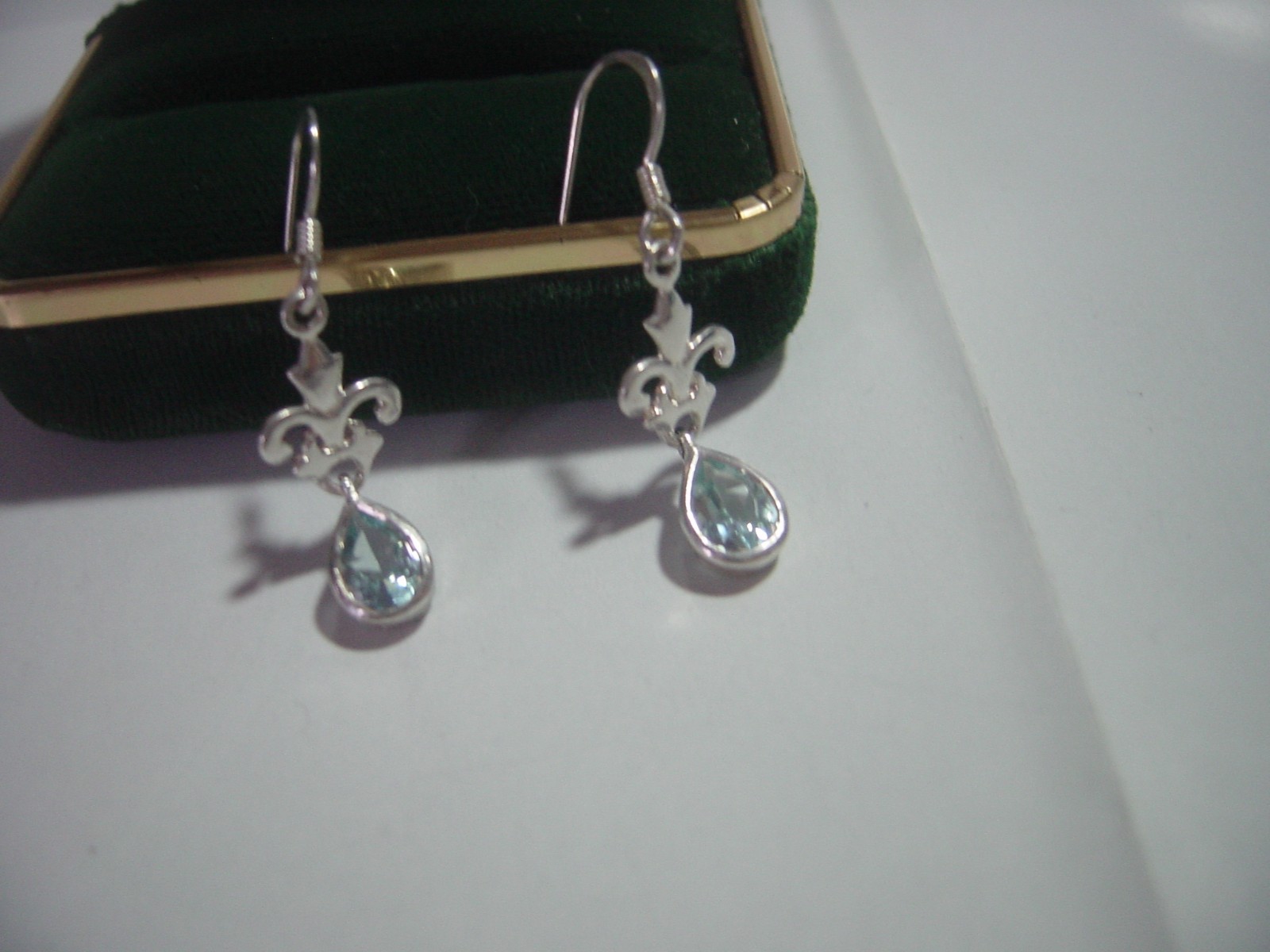 vintage Solid Silver drop Earrings-superb quality… - image 1