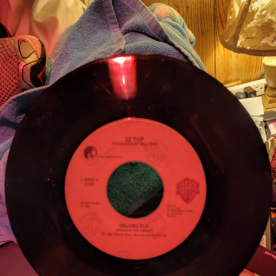 ZZ TOP Vel cro Fly/Woke Up With Wood 45 7" POP CLASSIC ROCK Record Vinyl Records - Image 3 of 4