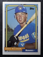 1992 Topps Traded #83T Dave Nilsson Milwaukee Brewers Rookie RC Baseball Card. rookie card picture