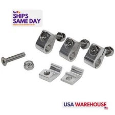 Allstar ALL18322, Set of 4 Polished Aluminum 2Pc Alum Line Clamps 5/16In 4Pk 