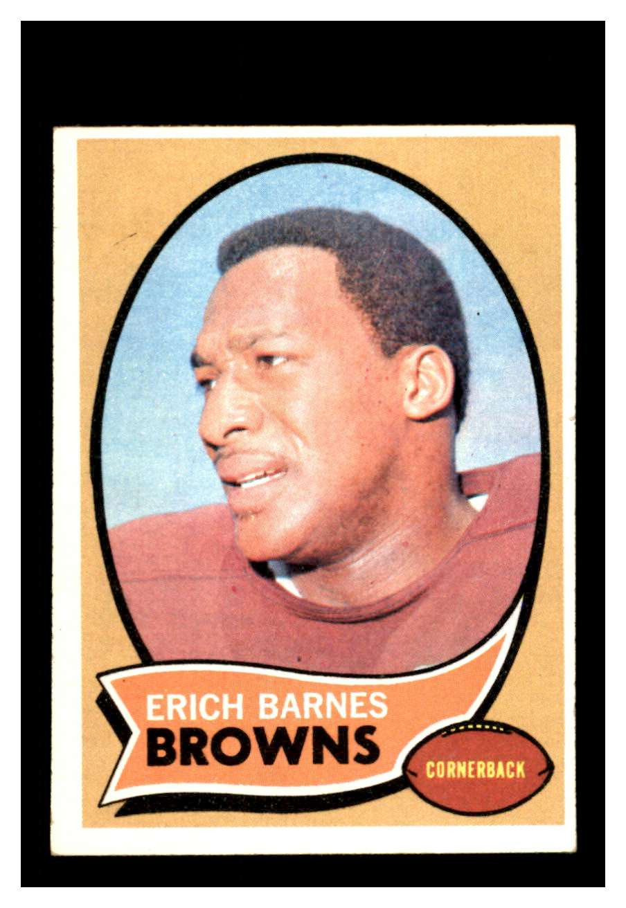 1970 Topps #8 Erich Barnes Cleveland Browns EX